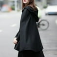 thumbnail image 4 of symoid Womens Coats- Trench Coat Open Front Cardigan Jacket Coat Shawl Cape Cloak Mantle Plus Black S, 4 of 7