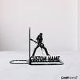 thumbnail image 3 of Craftnamesign Custom Rock n Roll Metal Bookends for Shelves, Rock Music Book Stoppers, Book Stand, 3 of 4
