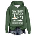 thumbnail image 1 of Halloween Oversized Letter Print Pullover Sweatshirt For Women Loose Fit Hooded Shirt, 1 of 4