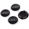 thumbnail image 3 of Navkapslar för AUDI 60mm 4-pack Grå med kromkan, 3 of 3