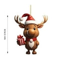 thumbnail image 3 of Christmas Decorations Clearance Christmas Decorations for Tree Christmas Ornaments Decorative Reindeer Family Pendant Deer Family Ornament Christmas Tree / Car, 3 of 4
