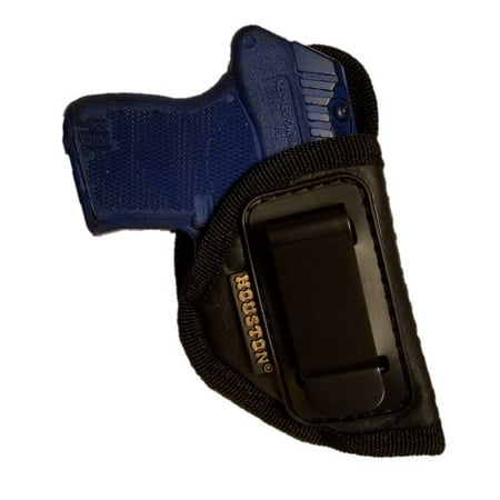 380 Leather Belt Slide Holster - ECO LEATHER Concealment Gun Holster Inside The Waist With Metal Clip (right) Most small 380, Keltec, Ruger LCP, Diamond Back,Small 25 & 22 CAL (CHP-71A-RH)