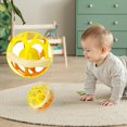 thumbnail image 2 of KOYPTL Baby Teether-Large Sensory Play Ball With Pastel Rattle- Easy Grip For Infants-Promotes Motor Skills And Tummy Time-Bpa-Free,Safe Baby Toy For 0-6-12-18 Months,Birthday Christmas Gift, 2 of 6