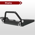 thumbnail image 3 of Zynkor Front Black Iron Bumper Cover Fog Light Cut-out for Jeep for TJ 1997-2006 for Wrangler 1987-199 Powder Coated YEB000002, 3 of 6