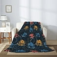 thumbnail image 2 of Sikiie cartoon doodle octopus Print Cozy Flannel Fleece Throw Blanket: Lightweight & Thick for All Seasons - Perfect for Women, Men, & Kids-60"x50", 2 of 6