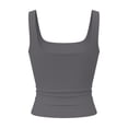 thumbnail image 6 of Sleeveless Slim-Fit Tank Top for Women Square Neck Solid Color Cami Soft Breathable Stretchy Basic Layering Top for 2026 Daily Casual Wear, 6 of 7
