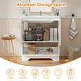 thumbnail image 3 of 30 Inch Modern Bathroom Vanity with Ceramic Sink,Freestanding Cabinet 2 Soft-Close Doors & 1 Open Shelf, White, 3 of 8