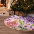 thumbnail image 5 of Balery Flowers And Colorful Butterflies Printed Christmas Tree Skirt , Merry Christmas Party Christmas Tree Decoration,Adjustable Tree Skirt-36", 5 of 6