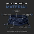 thumbnail image 3 of The Original Stretchlace | Elastic Shoe Laces | Flat Stretch Shoelaces | Navy, 24 in (60 cm), 3 of 7