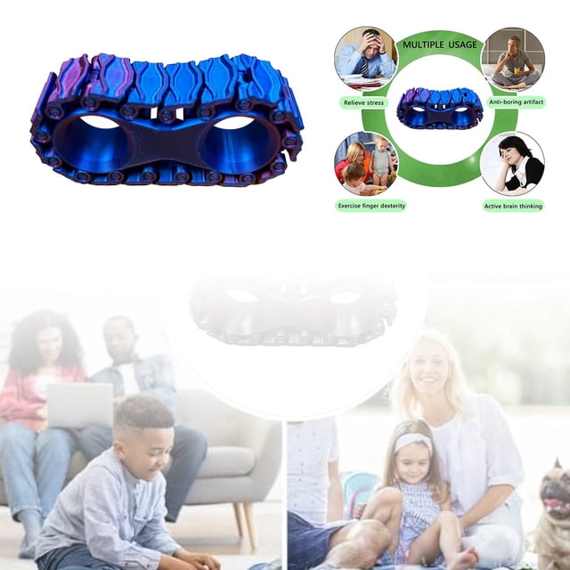 Tank Track Finger 3D Printed Stress Tank Track Model Toy For Stress And Anxiety Fun Toy Unisex Finger Track Toy