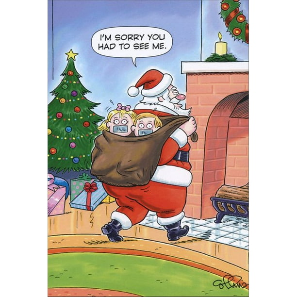 Nobleworks Santa Kidnap Box of 12 Funny Christmas Cards