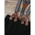 thumbnail image 6 of CARETOO Baby Boy Clothes Suit Floral Dress Shirt Shorts Suspender Pants Formal 95% Cotton 3pcs, 6 of 15
