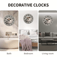 thumbnail image 6 of VOCOO 10" Round Coffee Vintage Wall Clock, Silent Non-Ticking Rustic Farmhouse Clock for Kitchen, Home, Office and Bedroom, 6 of 8