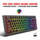 thumbnail image 3 of Teclado inalámbrico PRETXORVE de 87 teclas, recargable, para juegos, con retroiluminación LED multicolor cambiante para PC, 3 of 4