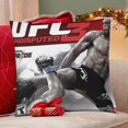 thumbnail image 4 of UFC Fundas de almohada de terciopelo con tema, regalos de funda de almohada, decoración para el hogar, cojín de lanzar, regalo de cumpleaños para fans y parejas. 45cm x 45cm., 4 of 6