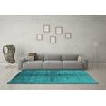 thumbnail image 3 of Ahgly Company Indoor Rectangle Oriental Turquoise Blue Industrial Area Rugs, 6' x 9', 3 of 4