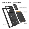 thumbnail image 5 of SaniMore Case for Samsung Galaxy S23 Ultra 6.8" 2023, [Tough PC Back PU Leather Skin] Card Slot + Magnetic Car Mount + Sliding Cover Shockproof Anti-slip Hybird Heaavy Duty Protective Shell, Blue, 5 of 8