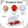 thumbnail image 2 of 1Box 50Pcs 30mm Flat Back Round Acrylic Rhinestone Red Self-Adhesive Plastic Circle Gems Stick On Jewels for Jewelry Making Costume Cosplay Embelishments Invitation Crafts Bling Home Decor, 2 of 9