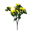thumbnail image 2 of Fiaya Women Artificial Azalea Flowers Yellow UV Resistant Faux Shrubs Plants Fake Flowers for Porch Garden Wedding Decor 13.8in, 2 of 6