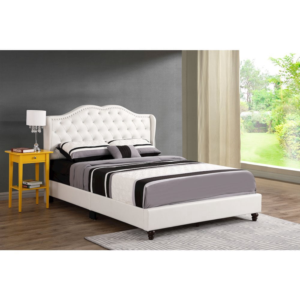Glory Furniture Joy Queen Bed in White Color