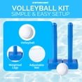 thumbnail image 5 of Swimline Cross Inground Swimming Pool Fun Volleyball Net Game Water Set, 5 of 6