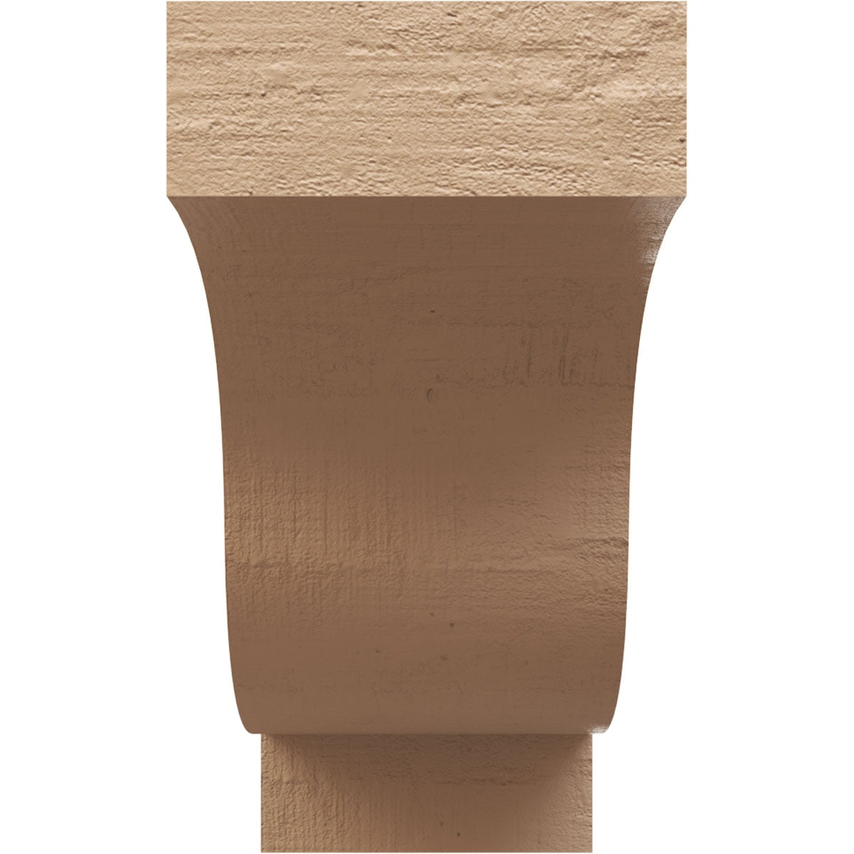 12"W x 36"D x 24"H Classic Newport Rough Cedar Woodgrain TimberThane Corbel, Primed Tan