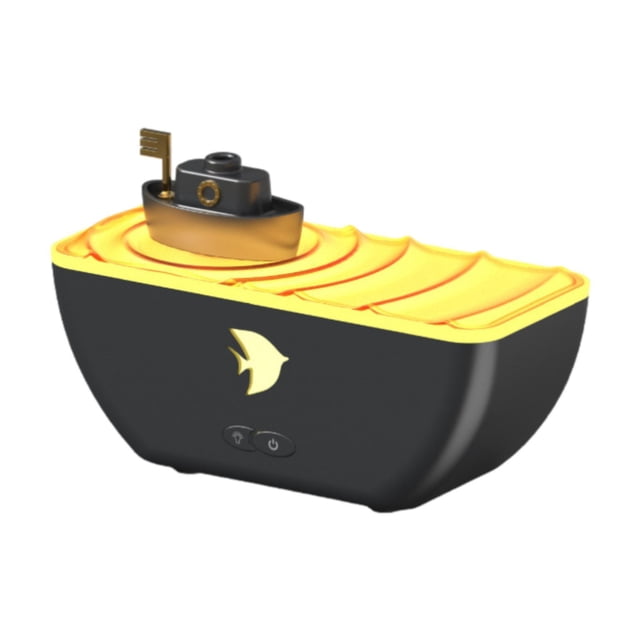 Humidificador con forma de barco para interiores, oficinas y salas de estar. Negro