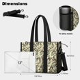thumbnail image 5 of Teacher Tote Bag,Camouflage Dinosaurs Silhouettes Pattern Teacher Utility Tote Bag,Large Work Tote Bags for Women with Multiple Pockets,Top Zipper Closure,13.8x10.6x6.7 Inch, 5 of 5