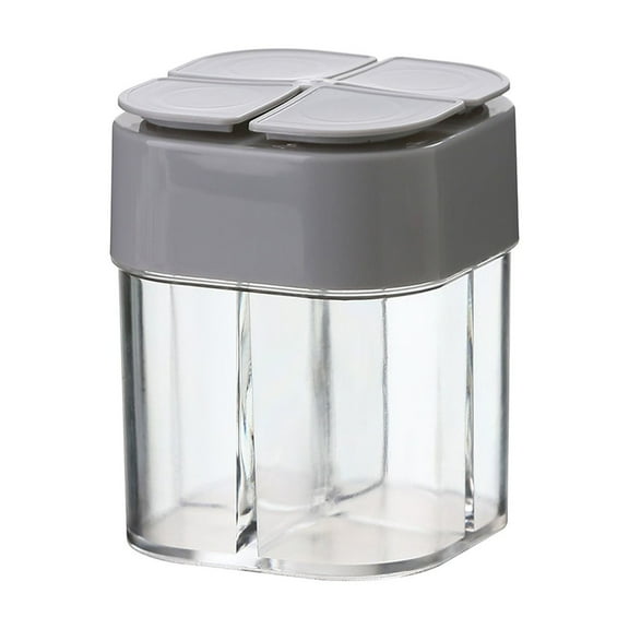 ZToonmas Kitchen Household Spice Bottles Plastic Four In One Flip Lid Spice Jar Shaker Combination Set Of Seasoning Jars Sealed Water Proof