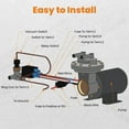 thumbnail image 3 of Maxpeedingrods Electrical Vacuum Pump Set for Brake Booster 12V 18" to 22" Universal, 3 of 7