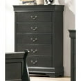 thumbnail image 2 of Furniture of America Jussy Transitional Solid Wood 5-Drawer Chest in Gray, 2 of 3