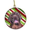 thumbnail image 1 of Labrador Candy Cane Holiday Christmas Ceramic Ornament, 2.81 Dia., 1 of 1