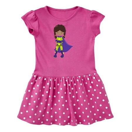 

Inktastic African American Girl Superhero Green Costume Gift Toddler Girl Dress