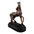 thumbnail image 6 of Rustic Western Country Equestrian Beauty Horse Bronzed Resin Figurine With Base, 6 of 9
