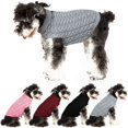 thumbnail image 5 of BadPiggies Small Dog Sweaters Knitted Cable Warm Pet Pullover Sweatshirt Thick Winter Clothes (XL, Black), 5 of 6