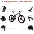 thumbnail image 3 of Zimtown 26" Folding Mountain Bike, Shimano 21 Speed MTB Bicycle for Adults, Black, 3 of 7
