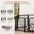 thumbnail image 3 of 24'' Outdoor Dog Playpen, 12 Panel Dog Fence for Small Dogs, Collapsible Pet Exercise Pen for Camping,Garden, Yard, 3 of 9
