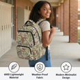 thumbnail image 7 of KEIAHUAN Deer Camo Backpack for Kids, Weatherproof Daypack with Large Capacity, 17 Inch Student School Bag Fits 14 Inch Laptop, Multi Pocket for Boys Girls Ages 6-14 Elementary Middle School, 7 of 7