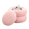 thumbnail image 5 of Tcbosik Macaron Shaped Storage Ottoman, Teddy Velvet Footstool with Hidden Compartment, 300lbs Capacity for Living Space and Homer Decor, Pink, 5 of 7