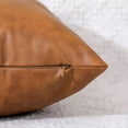 thumbnail image 2 of Joqmia Faux Leather Throw Pillow Covers 12 X 20 Inches - Black Leather Lumbar Pilow Covers Pack of 2, Solid Dyed Leather Pillowcases for Couch Bed Sofa Garden Home Decorative, 2 of 7