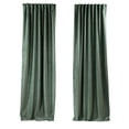 thumbnail image 5 of 3S Brother's Solid Luxury Matte Velvet Soft Curtains Set of 2 Panels Hanging Back Tap & Rod Pocket Home Décor Bedroom Kitchen Office Windows Room Darkering ( Xanadu-52"x84"), 5 of 6