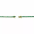 thumbnail image 4 of 3MM Round Cut Green Emerald Single Row Tennis Bracelet 14K Yellow Gold Plated For Women's, 4 of 4