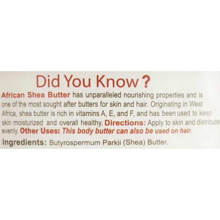 Okay Pure Naturals African Shea Butter For Skin & Hair, White Smooth, 7.5 oz (212 g)