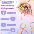 thumbnail image 4 of Kit para Hacer Pulseras, 2700+ Kit de Pulseras para Niña, Juego de Bandas de Goma Elástica DIY,Rubber Bands Bracelet de Telar Colorido, Juguetes para Niñas 6-7 años, Regalo para Niños, 4 of 5