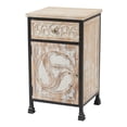 thumbnail image 3 of LuxenHome Rustic Nightstand with Drawer and 1-Door Cabinet, 3 of 10