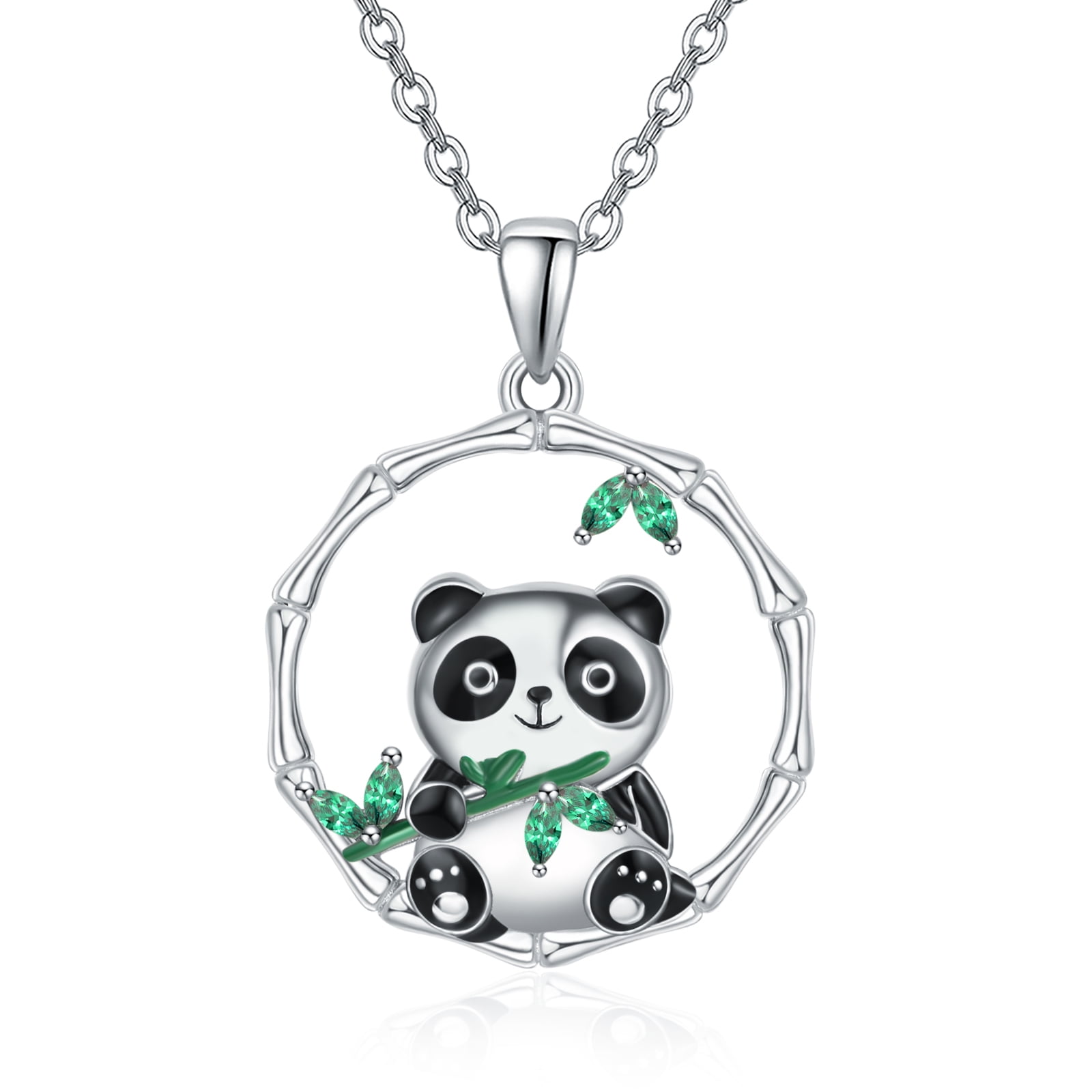 Tangpoet 925 Sterling Silver Women Panda Necklace Panda Pendant Panda Jewelry Ts For Women 0596