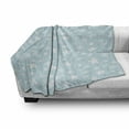 thumbnail image 3 of Blue Sky Soft Flannel Fleece Throw Blanket, Ornamental Motifs Assortment of Stars Fantasy Theme Dreamy, Cozy Plush for Indoor and Outdoor Use, 60" x 80", Pale Cadet Blue White, by Ambesonne, 3 of 6