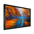 thumbnail image 2 of Designart 'Orange Autumn Landscape With Little Road II' Traditional Framed Art Print, 2 of 4