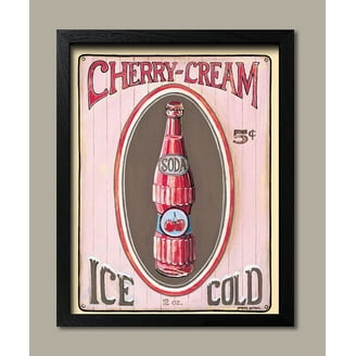 Vintage 50's Style Lemon Lime Soda Ad; One 11x14 Framed Wall Art