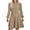 Khaki, variant on fatyb Women's Fall Long Sleeve Dresses Casual Crew Neck Plain Winter Knee Length A-Line Dresses